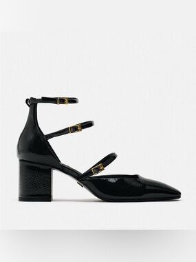 Zara Buckled Block Heel